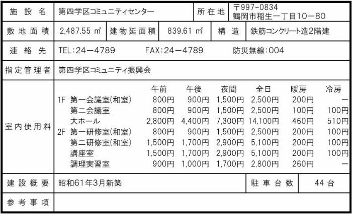 第四コミセン概要
