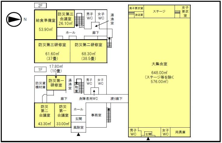 第六学区コミュニティ防災センター平面図