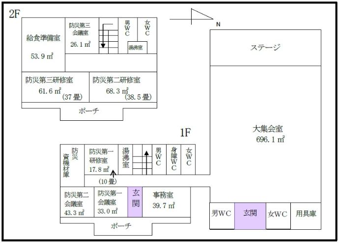 第六学区コミュニティ防災センター平面図