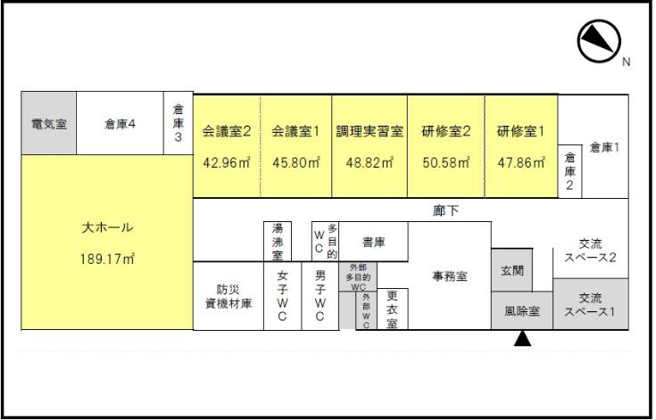 加茂コミュニティセンター平面図