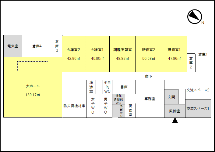 加茂コミュニティセンター平面図
