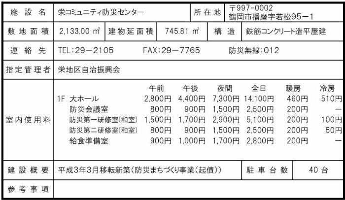 栄コミュニティ防災センター概要