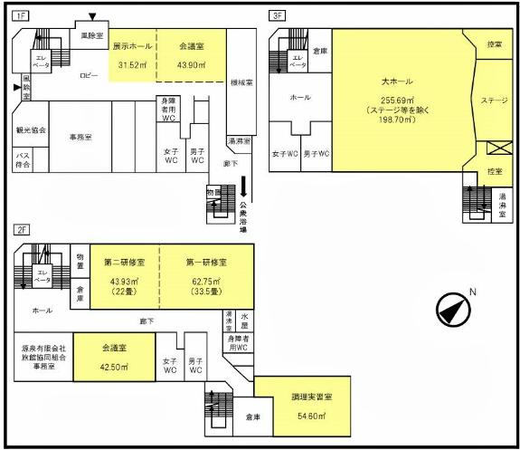 湯野浜コミュニティセンター平面図