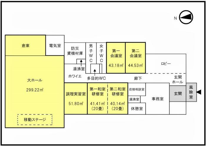 由良コミュニティセンター平面図
