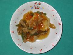 炒め豆腐のあんかけ