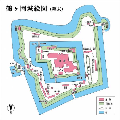 鶴ヶ岡城絵図