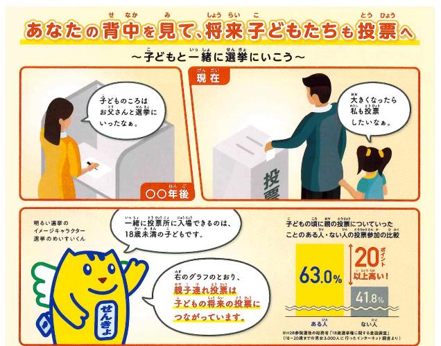 子連れ投票チラシ