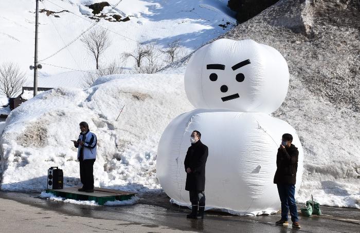 月山あさひ雪まつりでの挨拶