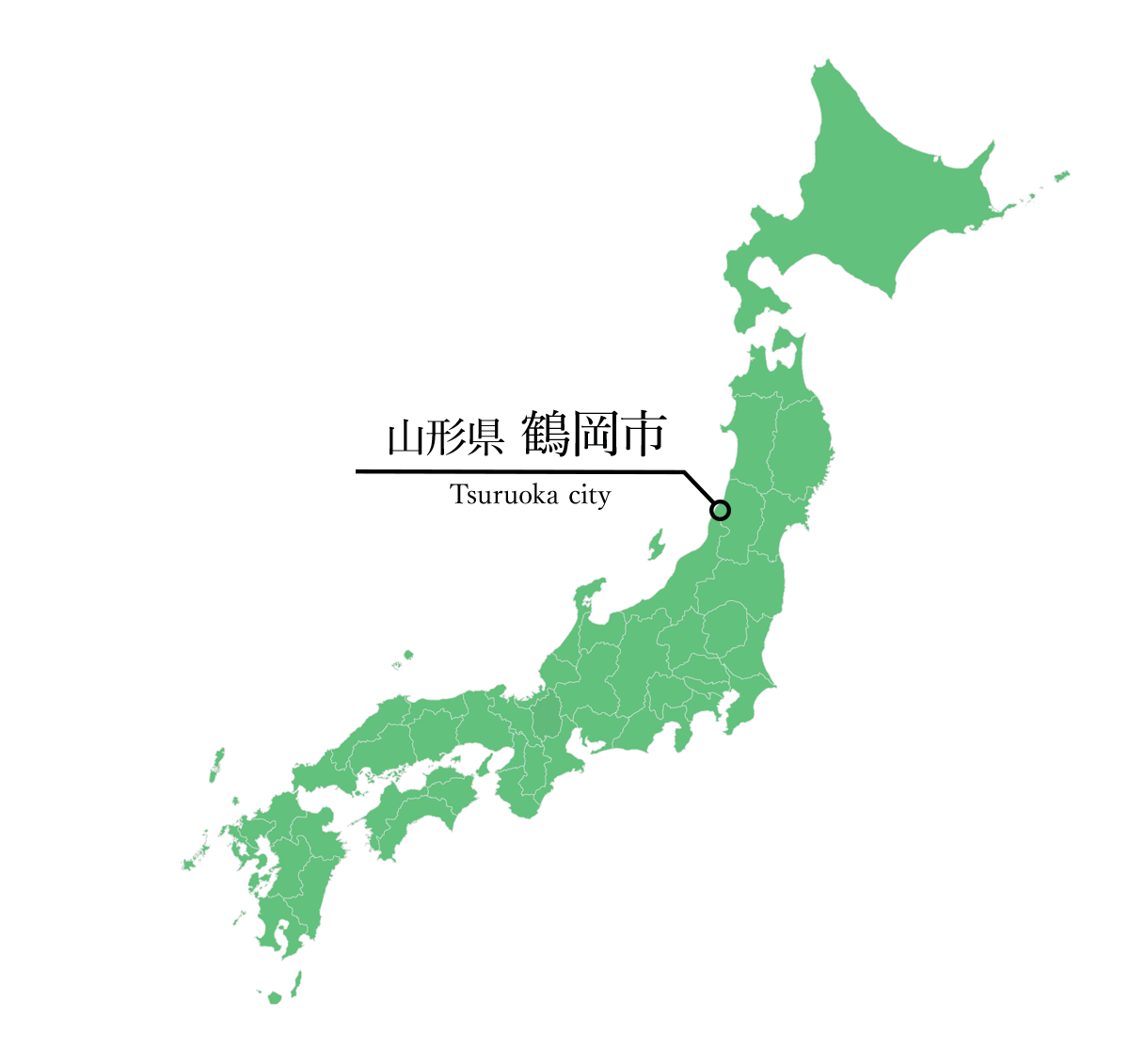 鶴岡市の位置