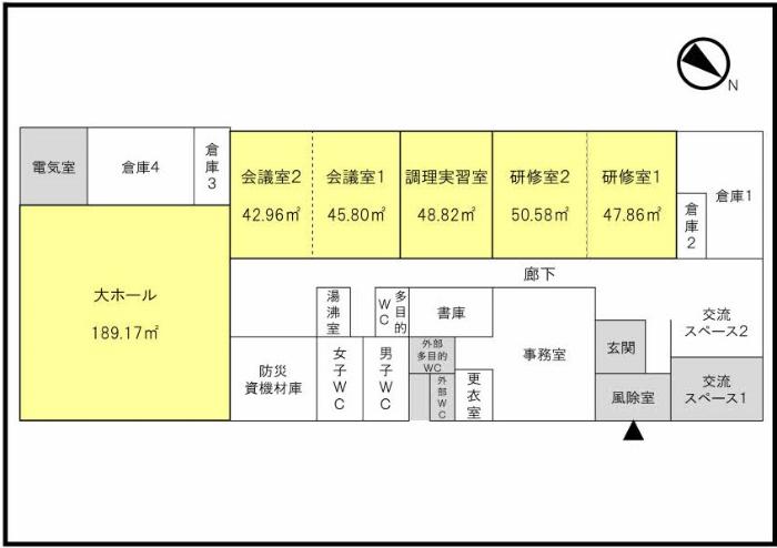 加茂コミュニティセンター平面図