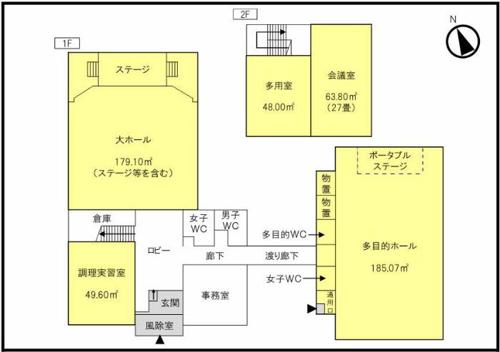湯田川コミュニティセンター平面図